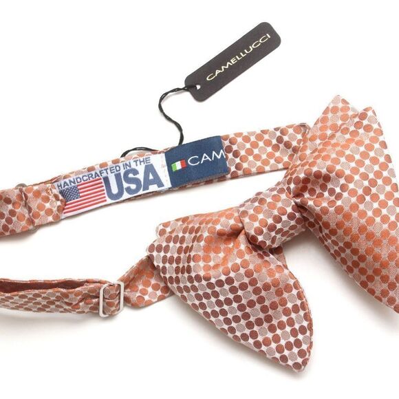 Men's Self tied Bow Tie Copper Color Bowtie - Picture 8 of 10